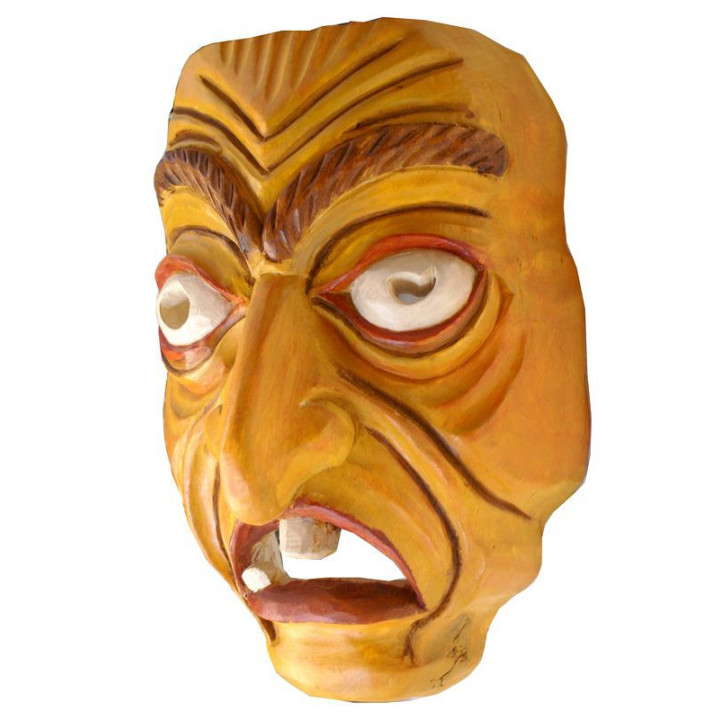 M02 Tiermaske / Perchtenmaske aus Holz