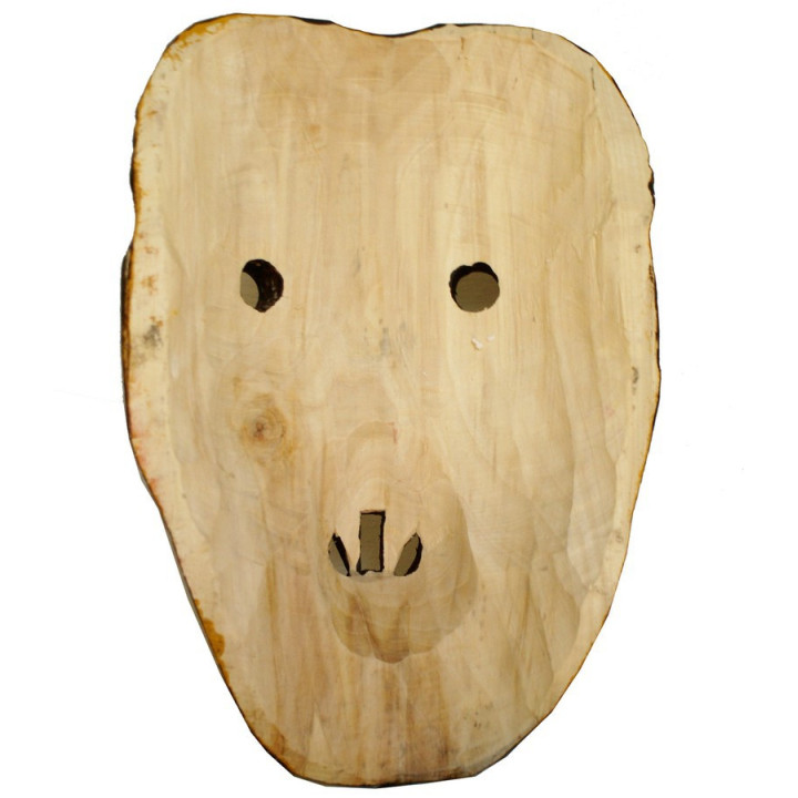 Kindermaske Krampusmaske Wandmaske aus Holz_SBG6