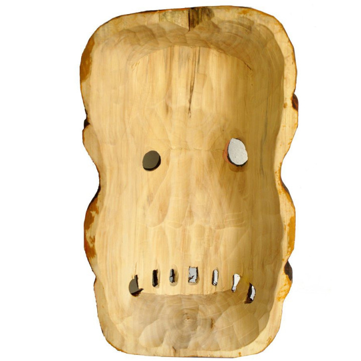 Kindermaske Krampusmaske Wandmaske aus Holz