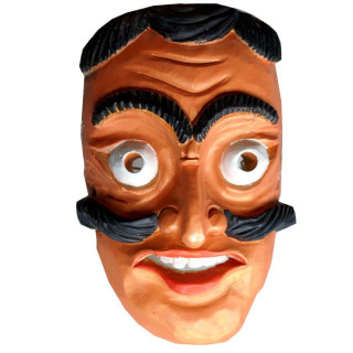 Kindermaske Krampusmaske Wandmaske aus Holz