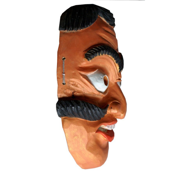 Kindermaske Krampusmaske Wandmaske aus Holz