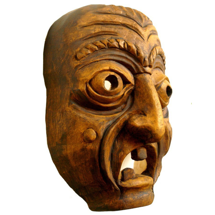 M02 Tiermaske / Perchtenmaske aus Holz