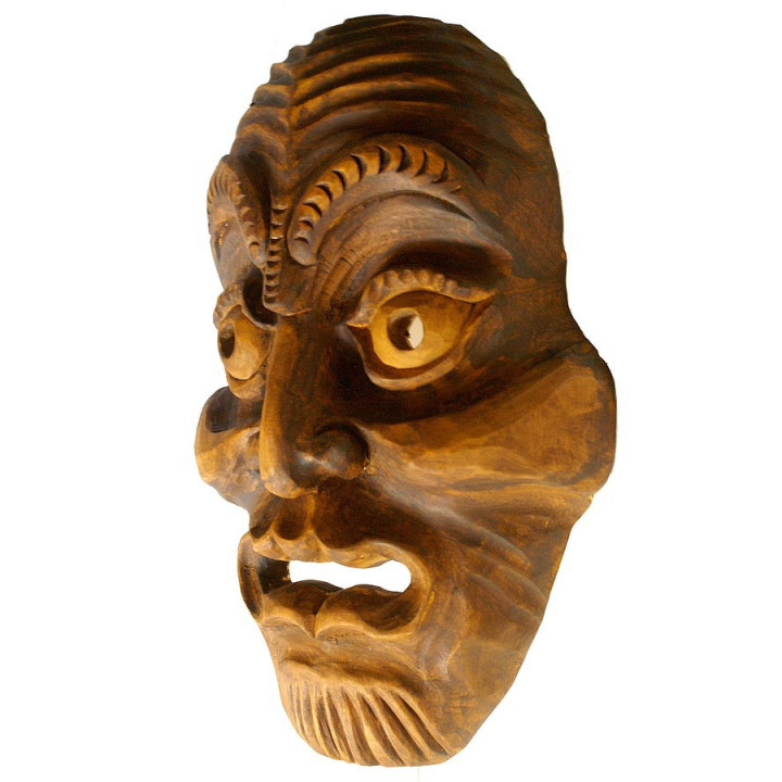 M02 Tiermaske / Perchtenmaske aus Holz
