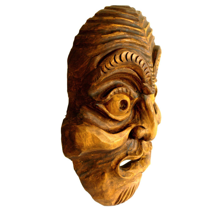 M02 Tiermaske / Perchtenmaske aus Holz