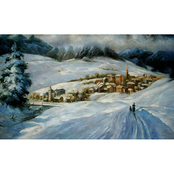 Cortina dampezzo - handgemaltes Ölbild in 60x90cm