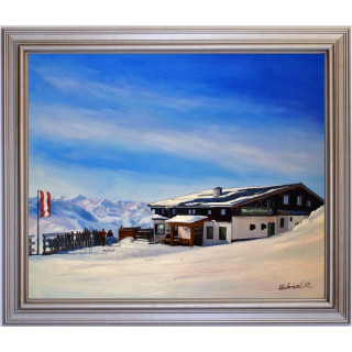 Westgipfelhütte Saalbach Hinterglemm Westgipfel HANDGEMALT 50x60cm
