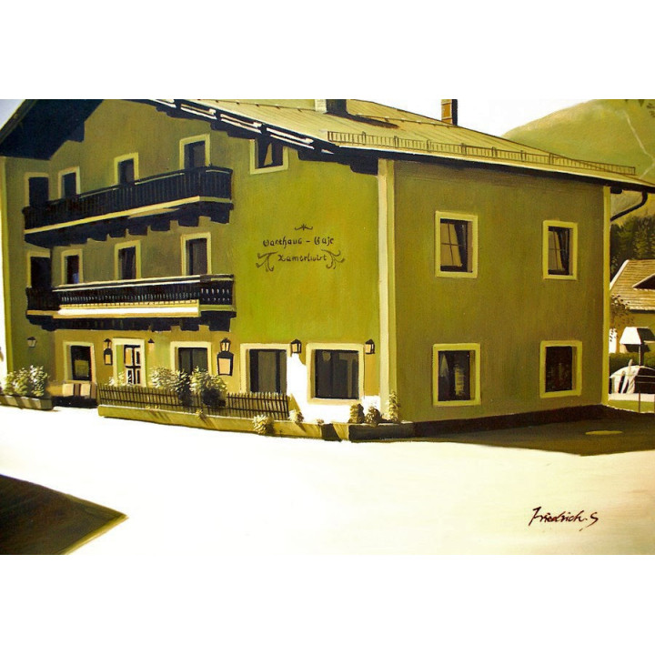 Kramerwirt -jetziger Winkelhof in Saalfelden am Steineren Meer HANDGEMALT 50x60cm 