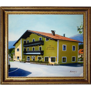 Asitz-Leogang im Winter - handgemaltes Ölbild in 50x100cm