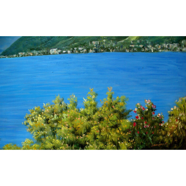 Ölbild Zell am See mit Kitzsteinhorn Landschaft Ölgemälde HANDGEMALT 60x90cm 