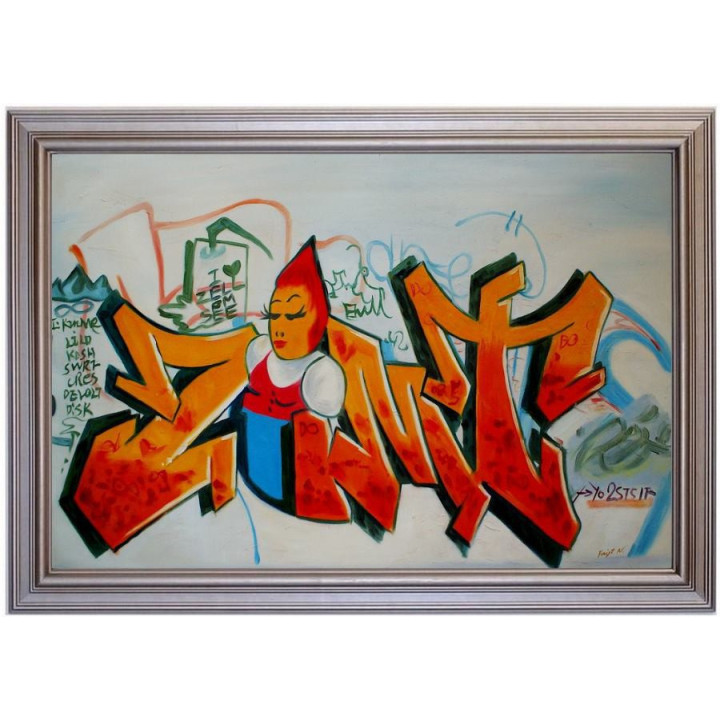 Graffiti Zellasi Streetart Ölbild - 60x90cm