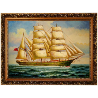 Segelschiff - Seeschlacht Ölbild - 60x90cm