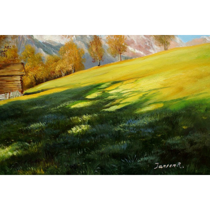 Ölgemälde - alte Ansicht  v. SALZBURG - Stadttheater mit alten Autos -UNIKAT auf ÖL