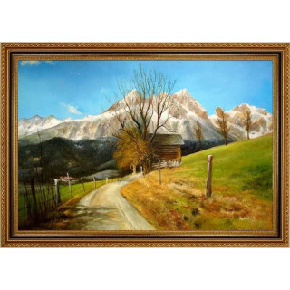 Ölgemälde - alte Ansicht  v. SALZBURG - Stadttheater mit alten Autos -UNIKAT auf ÖL