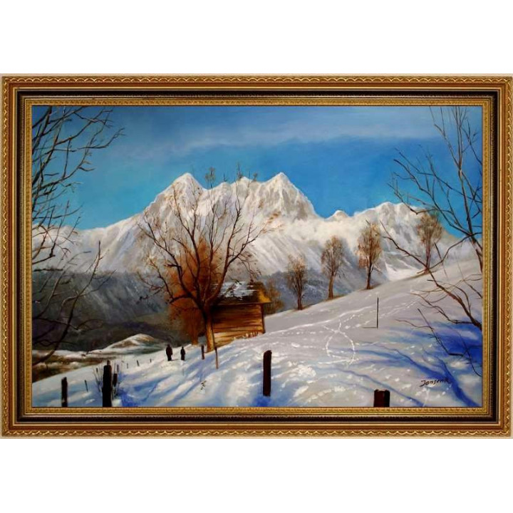 Ölbild Saalfelden Ritzensee, Steinerne Meer, Ölgemälde HANDGEMALT 60x90cm 