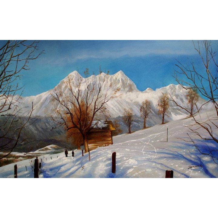 Ölgemälde - alte Ansicht  v. SALZBURG - Stadttheater mit alten Autos -UNIKAT auf ÖL