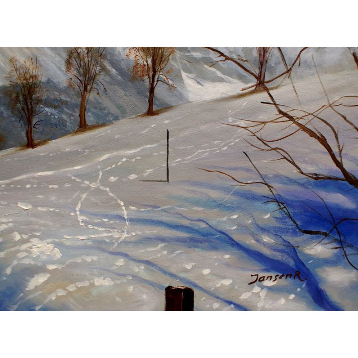 Ölbild Saalfelden Ritzensee, Steinerne Meer, Ölgemälde HANDGEMALT 60x90cm 