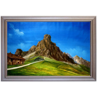 Passo Giau Gusela - handgemaltes Ölbild in 70x110cm