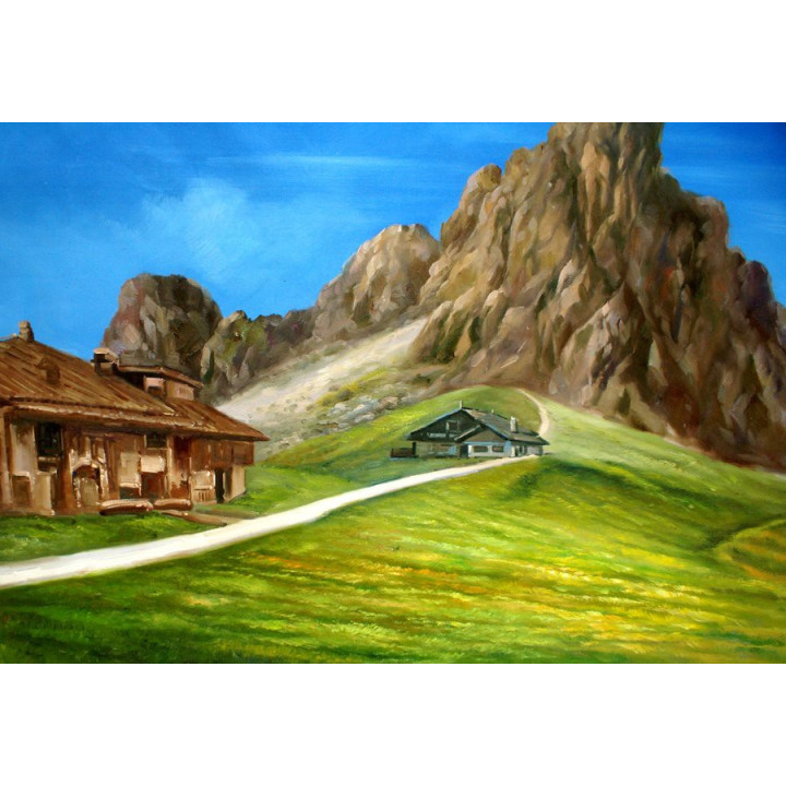 Cortina dampezzo - handgemaltes Ölbild in 60x90cm