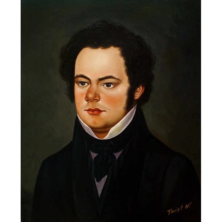 Mozart Portrait - Portrait - handgemaltes Ölbild in 50x60cm