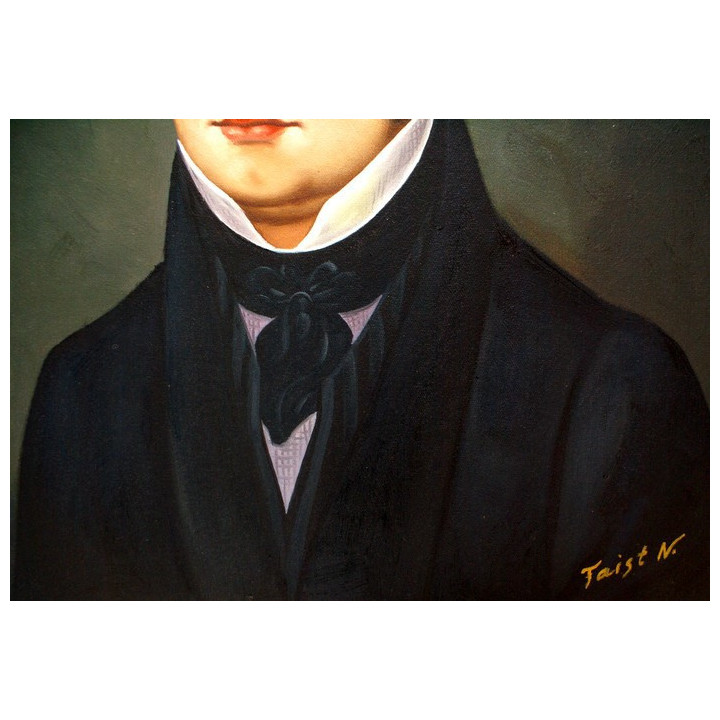 Mozart Portrait - Portrait - handgemaltes Ölbild in 50x60cm