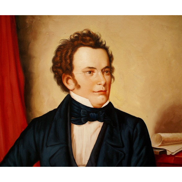 Mozart Portrait - Portrait - handgemaltes Ölbild in 50x60cm