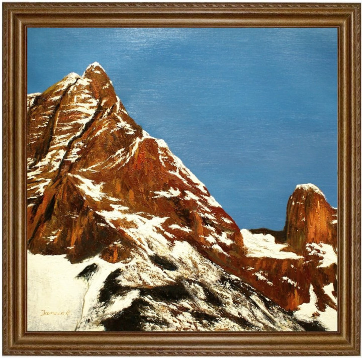 Ölbild Saalfelden am Steinerne Meer, Breithorn Sommerstein HANDGEMALT 60x60cm