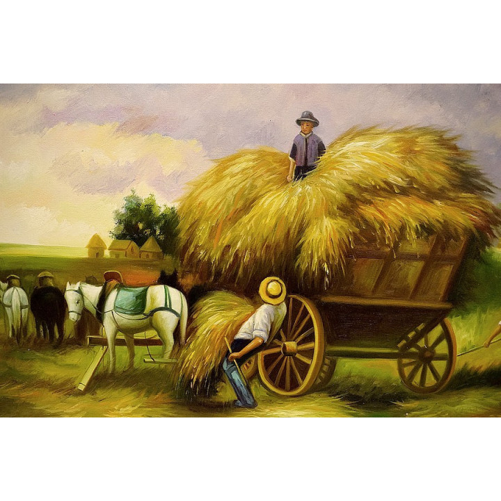 Heuarbeit Julien Dupré- handgemaltes Ölbild in 60x90cm-10-112