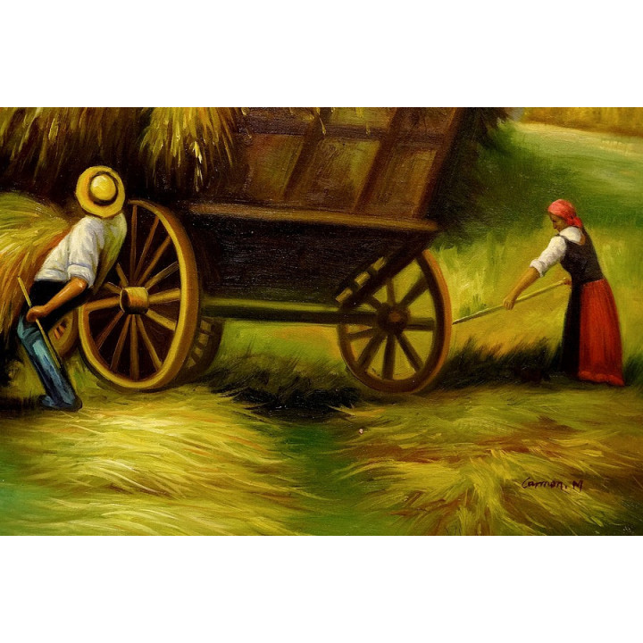 Heuarbeit Julien Dupré- handgemaltes Ölbild in 60x90cm-10-112