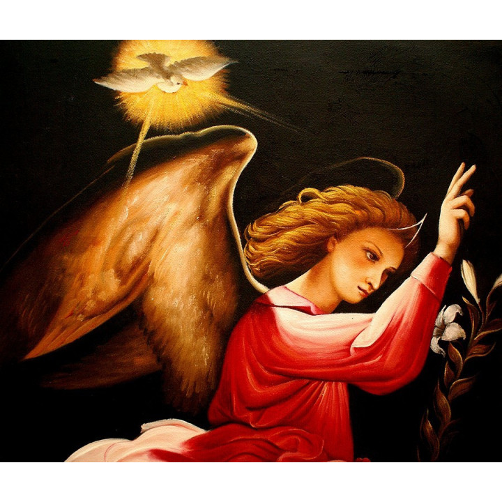 Lorenzo_Lotto_Angel - handgemaltes Ölbild in 50x60cm