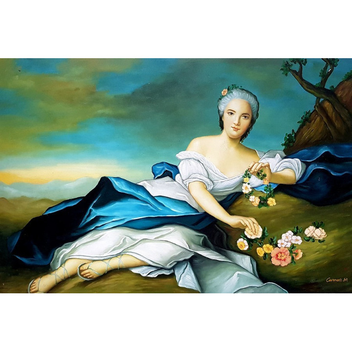 Flora - handgemaltes Ölbild in 60x90cm Nattier