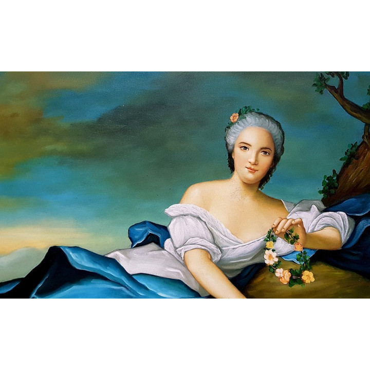 Flora - handgemaltes Ölbild in 60x90cm Nattier