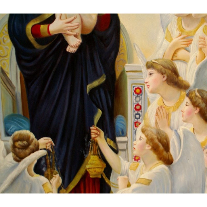 Madonna mit Jesuskind - handgemaltes Ölbild in 60x90cm- 10_38