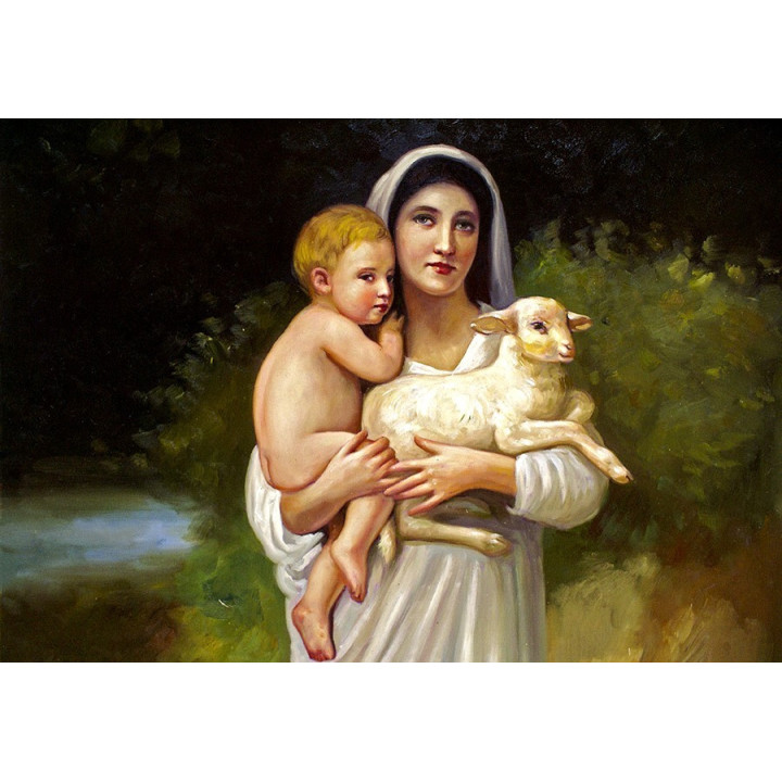 Madonna mit Jesuskind - handgemaltes Ölbild in 60x90cm- 10_35