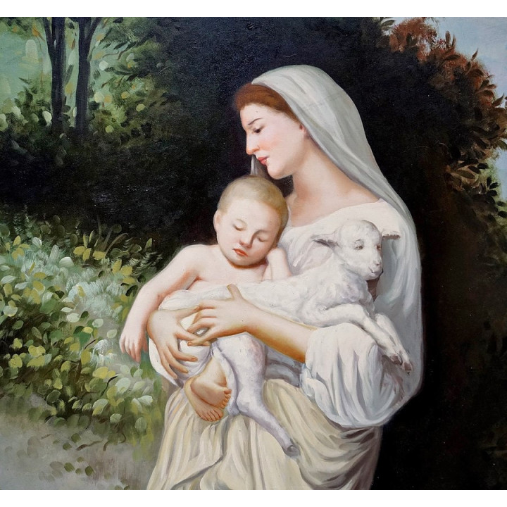 Madonna mit Jesuskind - handgemaltes Ölbild in 60x90cm- 10_21