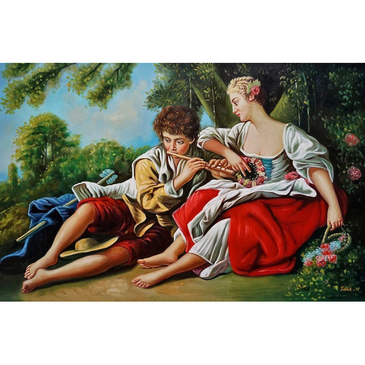 Hirtenjunge- handgemaltes Ölbild in 60x90cm -8-11