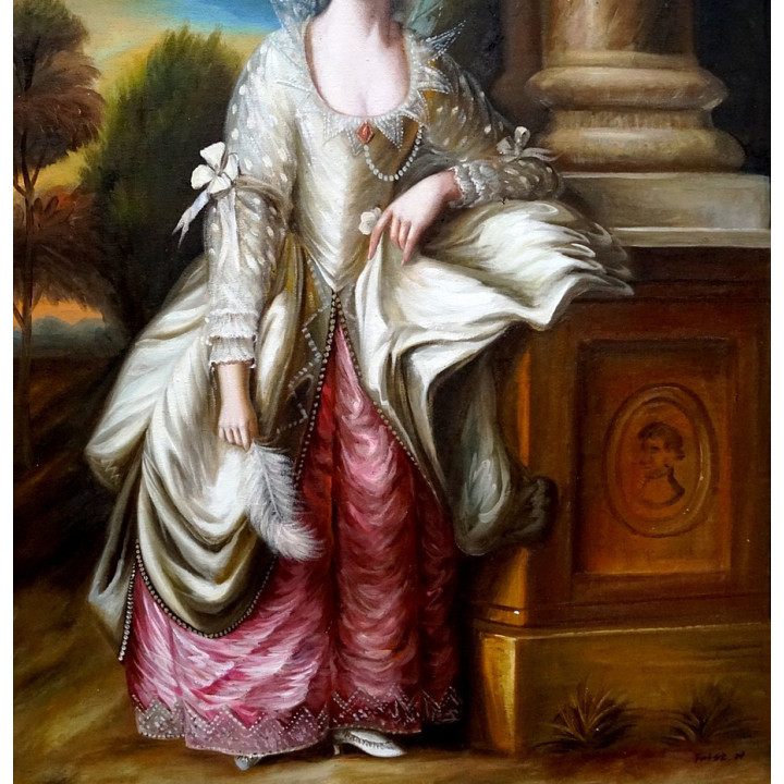 Mrs Graham - handgemaltes Ölbild in  60x90cm-7060