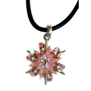 Halsanhänger am Band mit Strass Kristalle