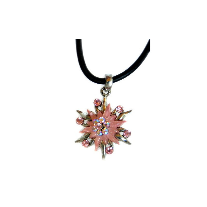 Halsanhänger am Band mit Strass Kristalle