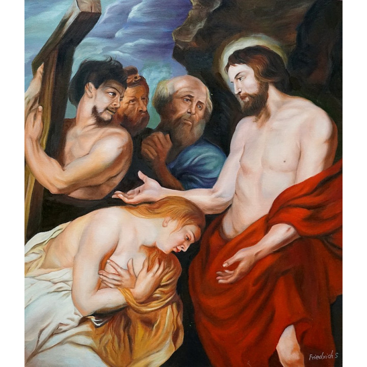 Rubens - Christus und die reuigen Sünder  - handgemaltes Ölbild