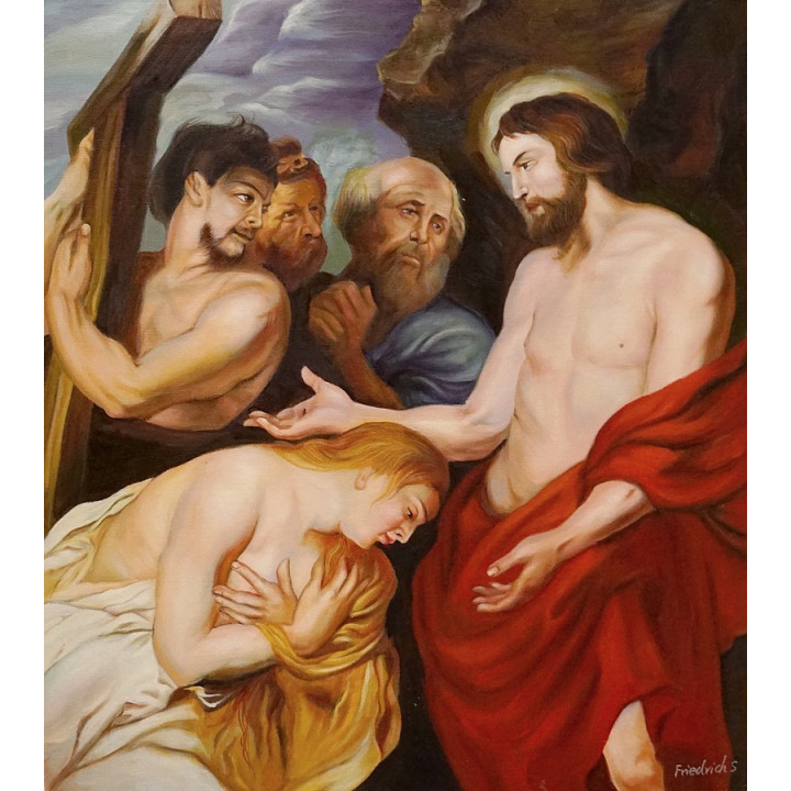 Rubens - Christus und die reuigen Sünder  - handgemaltes Ölbild
