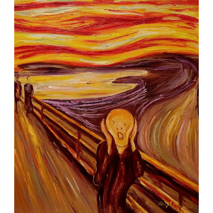 Ölgemälde  / Der Schrei Munch 50x60cm
