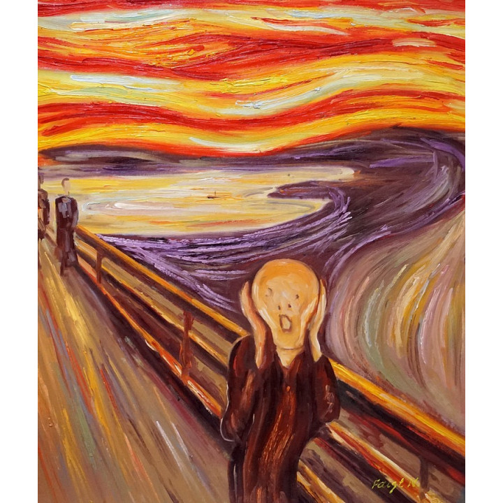 Ölgemälde  / Der Schrei Munch 50x60cm