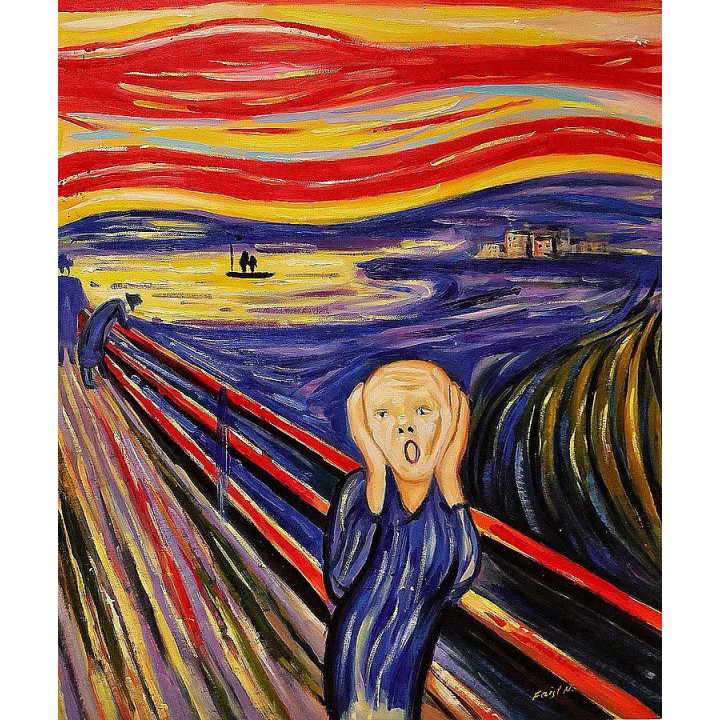 Ölgemälde  / Der Schrei Munch 50x60cm