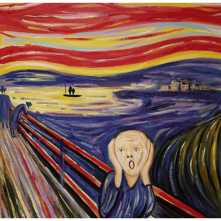 Ölgemälde  / Der Schrei Munch 50x60cm