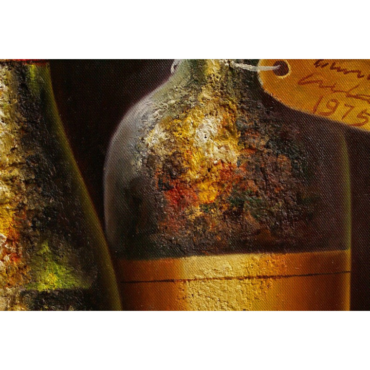 Stillleben - Ölgemälde-1_29_Weinfl - 50x60cm