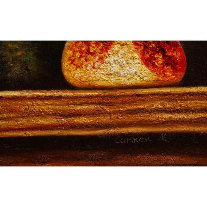 Stillleben - Ölgemälde-1_29_Weinfl - 50x60cm