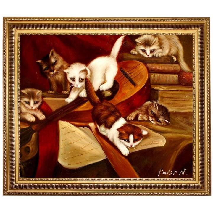 Katzen - handgemaltes Ölbild in  50x60cm-4_14