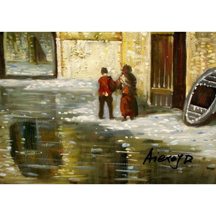 Stadtleben historisch - Ölgemälde 2105