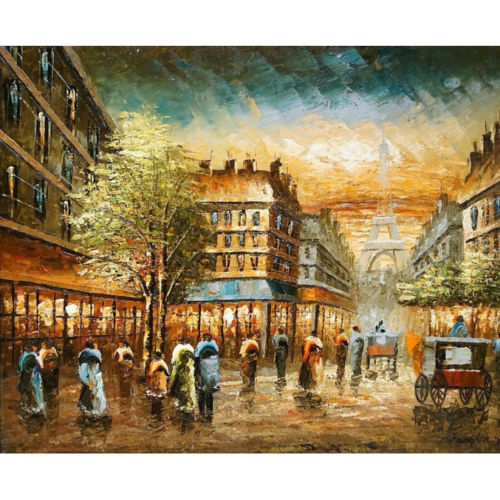 Paris.- handgemaltes Ölbild in 50x60cm-7-56