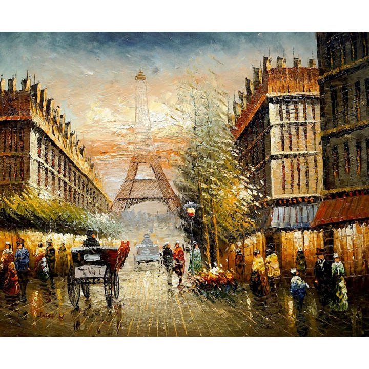 Paris.- handgemaltes Ölbild in 50x60cm-7-55